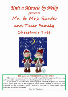 Knit a Miracle by Nelly presents Mr. & Mrs. Santa and Their Family Christmas Tree