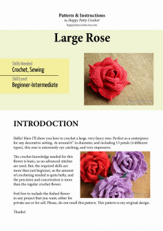 Large Rose crochet pattern