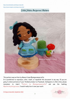 Little Julieta Amigurumi crochet Pattern