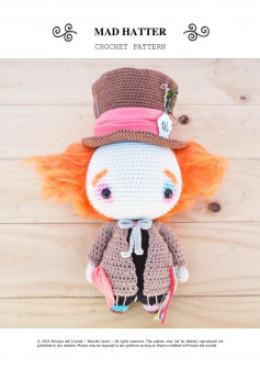 MAD HATTER with a hat CROCHET PATTERN