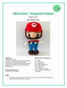 “Mario Bros.” Amigurumi Pattern English version