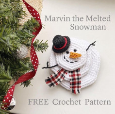 marvin the melted snowman free crochet pattern