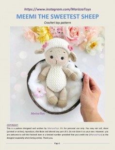 MEEMI THE SWEETEST SHEEP Crochet toy pattern