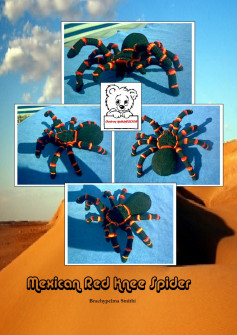 Mexican Red Knee Spider crochet pattern