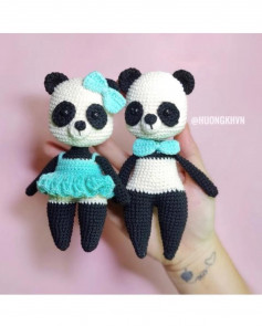 mini panda pattern free pattern