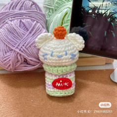 Mint milk cat crochet pattern