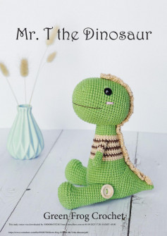 Mr. T the Dinosaur Green Frog Crochet