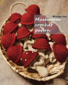 mushroom with a red hat crochet pattern