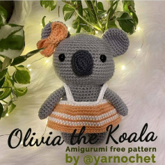 olivia the coala amigurumi free pattern