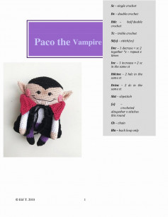 paco the vampire crochet pattern