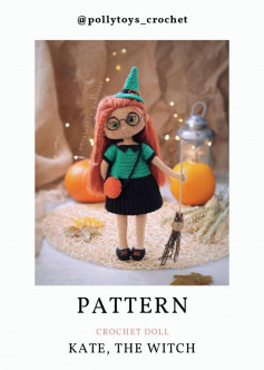 PATTERN CROCHET DOLL KATE, THE WITCH