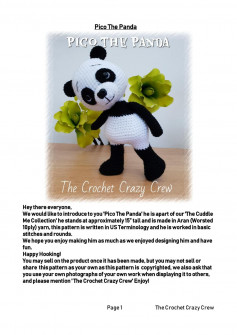 Pico The Panda crochet pattern