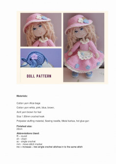 pink doll pattern