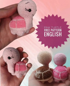 pink turtle free pattern english