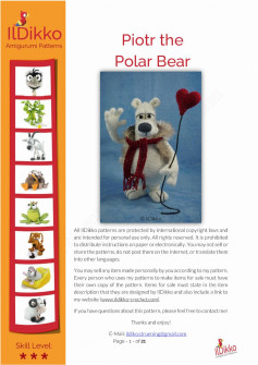 Piotr the polar bear crochet pattern