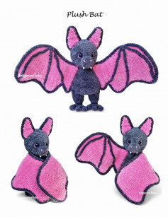 plush bat crochet pattern