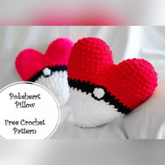 pokeheart pillow free crochet pattern