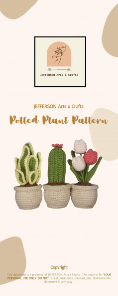 Potted Plant Pattern Tulips