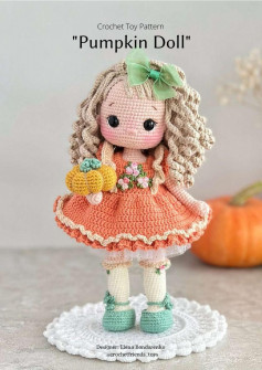 pumpkin doll with a dress crochet pattern