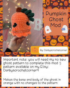 pumpkin ghost mod crochet pattern