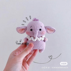 Purple elephant crochet pattern