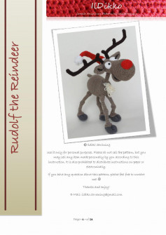 Rudolf the Reindeer crochet pattern
