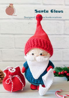 Santa Claus with red hat crochet pattern