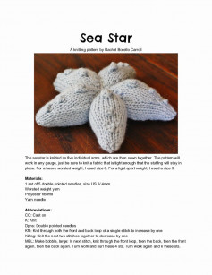 Sea Star A knitting pattern