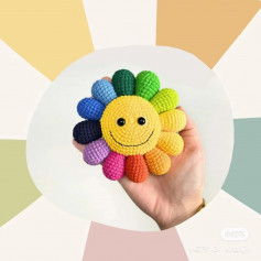 Seven-color flower crochet pattern