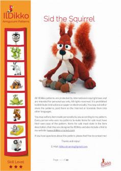 Sid the Squirrel crochet pattern