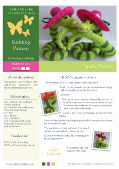 snake beauty crochet pattern