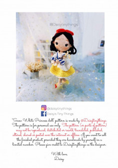 Snow White Princess doll crochet pattern
