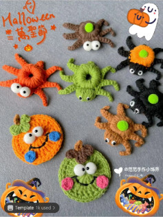 Spider leg halloween pumpkin crochet pattern.