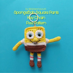 spongebob square pants key chain free pattern