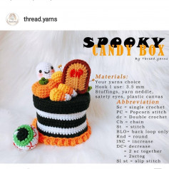 spooky candy box crochet pattern