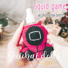 squid game alcohol spray bottle free pattern