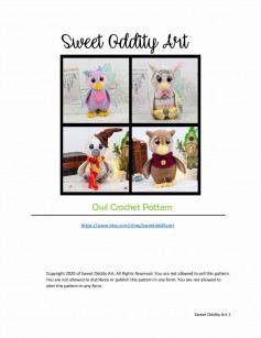 Sweet Oddity Art Owl Crochet Pattern