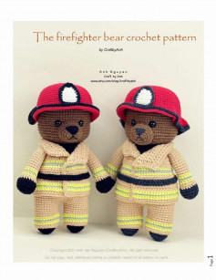 the firefighter bear crochet pattern