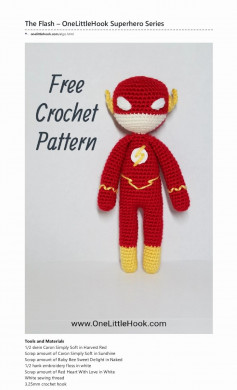The Flash – OneLittleHook Superhero Series crochet pattern