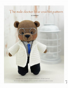 the male doctor bear crochet pattern