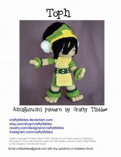 Toph Amigurumi pattern