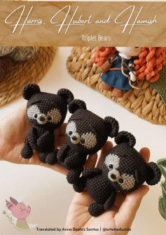 Triplet Bears crochet pattern