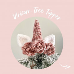 unicorn tree topper crochet pattern
