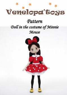 venelopa toys pattern doll in the costume of minnie mouse