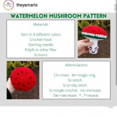 watermelon mushroom pattern