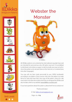 webster the monster crochet pattern