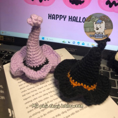 Witch hat hairpin crochet pattern