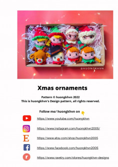 Xmas ornaments crochet Pattern