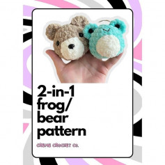 2 in 1 frog bear pattern