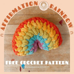 affirmation rainbow free crochet pattern